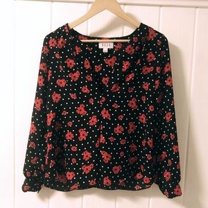ELLE POLKA DOT ROSE BLOUSE